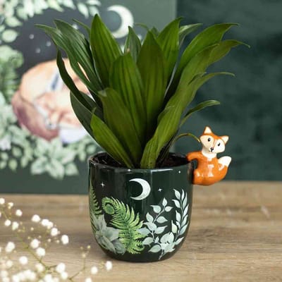 Something Different - Green Forest with Fox Plantenpot - Multicolours