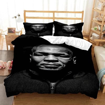 3D Print Mike Tyson Bokskampioen Beddengoed Set Jongens Meisjes Twin Queen King Size Dekbedovertrek Kussensloop Bed Jongens Volwassen Slaapkamer EU Double(200*200cm)3pcs