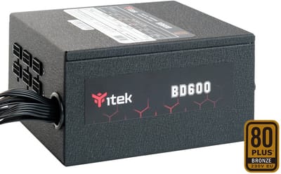 itek BD600 power supply unit 600 W 24-pin ATX ATX Zwart