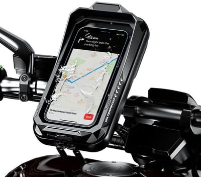 Telefoonhouder voor op de fiets/motor - telefoonhouder fiets - Telefoonhouder voor op het stuur - Touchscreen - Verstelbaar - waterdicht - Zwart