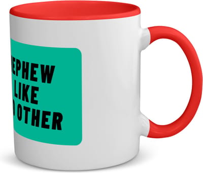 Akyol - nephew like no other koffiemok - theemok - rood - Neef - geweldige neef - niemand anders - verjaardag - cadeau - kado - bedankje - geschenk - 350 ML inhoud