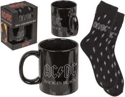 Cadeauset ACDC - mok en sokken - cadeauset - muziekband - giftset - fan - muziekliefhebber