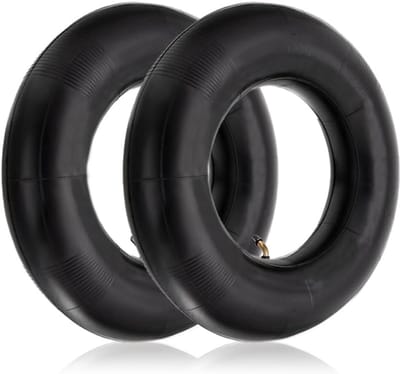 Binnenbanden Set - Kruiwagenbanden Vervanging - Tuinonderhoud Werk - Duurzaam Premium Rubber - 2 Stuks 4.00-8 - Zwart