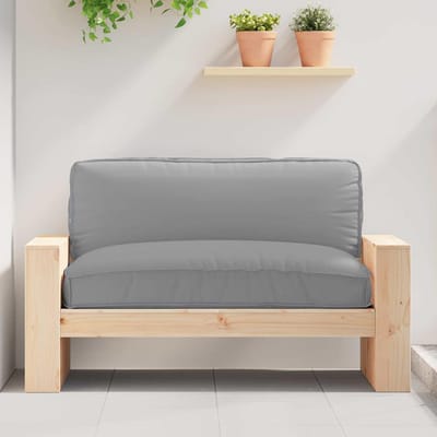vidaXL - Kussen - Oxford - Stof - Grijs - 120 - x - 80 - x - 12 - cm
