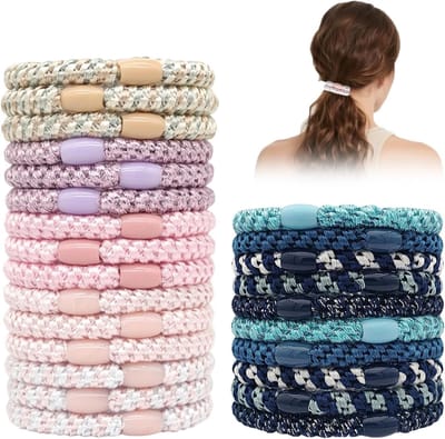 Veelkleurige haarelastiekjes voor meisjes en vrouwen, modieus en zacht, ideaal voor dik en krullend haar