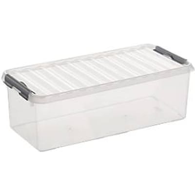 Opbergdoos Sunware Q-line - deksel - sluitclips - L 485 x B 190 x H 147 mm - 9,5 l