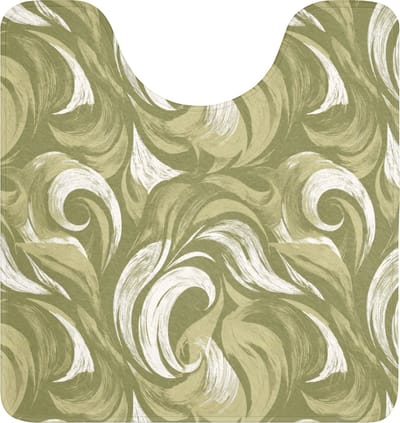 WC mat met uitsparing 55x60 cm - Antislip - Abstract - Textuur - Groen - Toiletmat met uitsnijding - Vloermat - Douchemat - Toilet tapijt - Toiletmatten