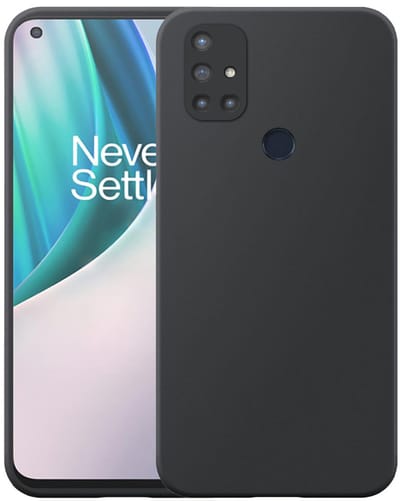 Geschikt voor OnePlus Nord N10 Telefoonhoesje Zwart Flexibel Siliconen TPU hoesje - Flexible Back Cover Case Siliconen TPU - Zwart - Smartphonica geschikt voor OnePlus Nord N10 5G