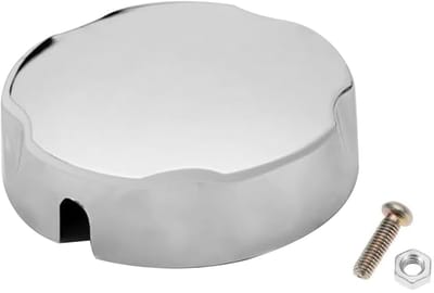 JHUBERS- Badstopknop Pop-Up - Badafvoer Draaiknop - Overloopafdekking - Verchroomde Kunststof - Afmetingen 74x19mm - Elegant Design - Afvoerplug