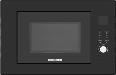Heinner Inbouw Magnetron 23L – 800W Magnetron – Grill 1000 W –5 Vermogensstanden – LED Display – Kinderslot –Timer – Zwart