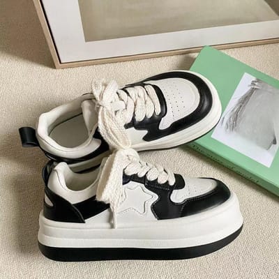 Design Sense Niche Originele Schoenen Dames Lente en Herfst Nieuwe Witte Schoenen Alles-Passende Sport Platform Golf Brood Schoenen 40