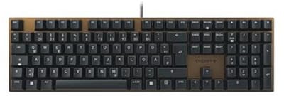 CHERRY KC 200 MX, Mechanisch Kantoortoetsenbord Met Geanodiseerde Metalen Plaat, Duitse Indeling (QWERTY), Bedraad, MX2A BROWN Schakelaars, Zwart/Brons