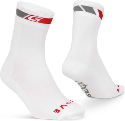GripGrab - Classic High Cut Zomer Fietssokken 1 Paar Coolmax Wielersport Sokken Hoog - Wit - Unisex - Maat M (41-44)