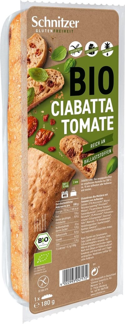Schnitzer Bio Ciabatta Tomate 180GR