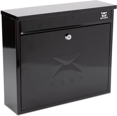 Grote brievenbus - Postbus staal - Post ontvangen - Met sleutel - 36 x 31 x 11 cm - Antraciet