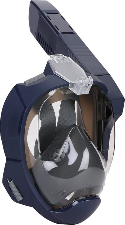 Atlantis Poseidon Snorkelmasker - Snorkel - Duikbril - Snorkelset - Full Face Masker - Volwassenen - Blauw - L/XL