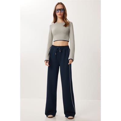 Regular Fit Katoenen Gebreide Sweatpants