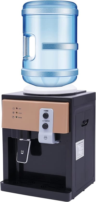 Waterdispenser - Warm koud apparaat - Dranken bereiden - Instelbare temperatuur - 36 x 24 x 27 cm - Zwart roze