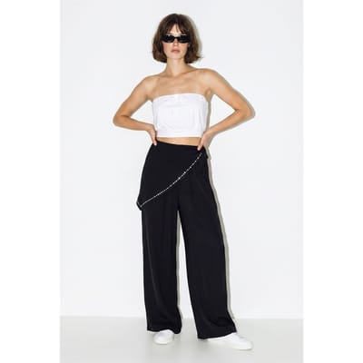 Brede Pijpen Pull-On Broek