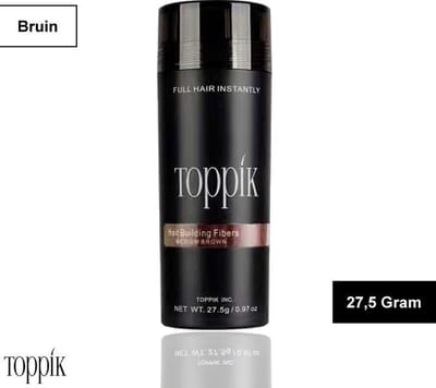 Haargroei vezels Toppik Hair Building Fibers - 27,5 gram - Bruin