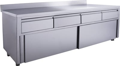 Schuifdeurkast - 4 Lades.1800x700mm Met Opstand, Saro 700-2320