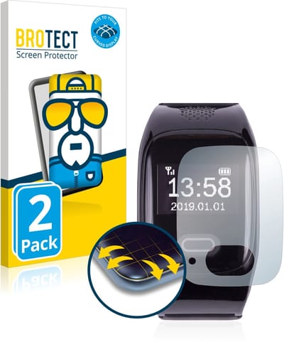 BROTECT - Screenprotector voor Tellimed Solino - Folie Beschermfolie transparant volledig dekking - 2 Stuks