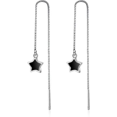 925 Sterling Zilver Kwastje Ster Kralen Bedel Hangende Oorbel Voor Vrouwen Mode Bruiloft Sieraden Eh1259 white