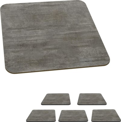 Onderzetters voor glazen - Structuur - Beton - Steen - Patronen - 10x10 cm - Glasonderzetters - 6 stuks - Tafel accesoires decoratie
