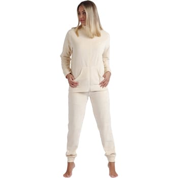 Pyjama-sets Admas Pyjama loungewear broek jas met rits Soft Home