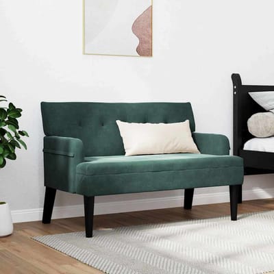 vidaXL - Chesterfield - Bank - Donkergroen - 112 - x - 65,5 - x - 75 - cm - Fluweel