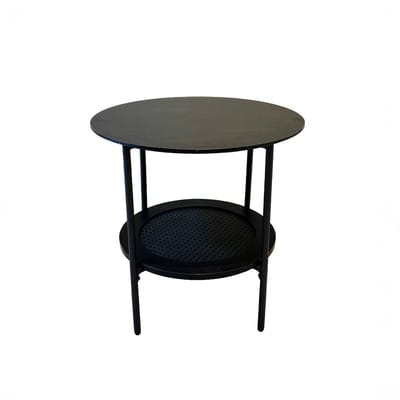 Giga Living Nachtkastje Pensacola - Zwart Rond - Ø50x50cm