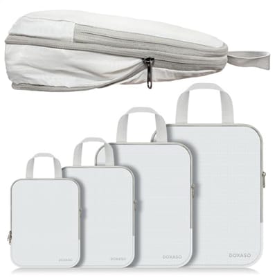 Compressie Verpakkingskubussen voor Koffers en Rugzakken - Ultralicht en Waterafstotend (4 Stuks)