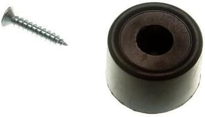 Deur Stopper - Deurvanger Rubber - Bescherming Kozijn - Inclusief Schroeven - 32 mm - Zwart