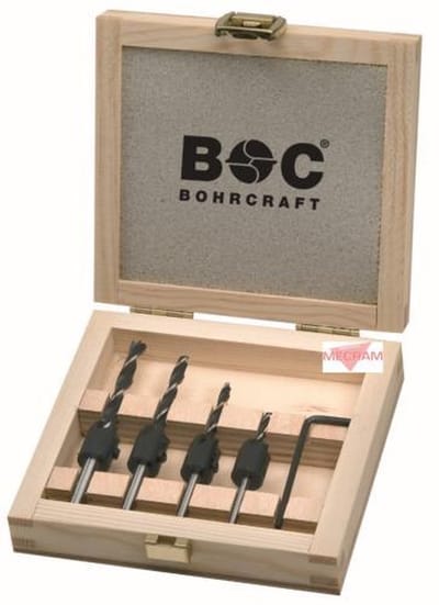Bohrcraft Houtspiraalboren met verzinker set