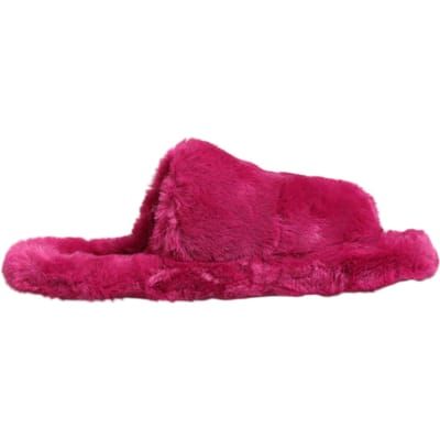 Dolce & Gabbana Roze Acrylaat Nepbont Heren Slippers Sandalen Schoenen