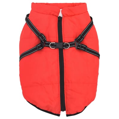 vidaXL Hondenjas Rood L48 Fleece en polyester
