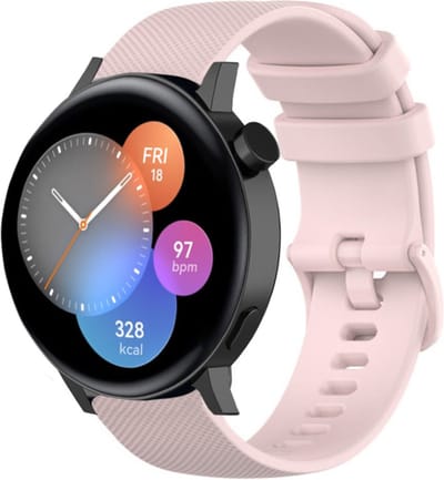 Strap-it Luxe siliconen bandje - geschikt voor Huawei Watch GT 2 42mm / GT 3 42mm / GT 3 Pro 43mm - roze