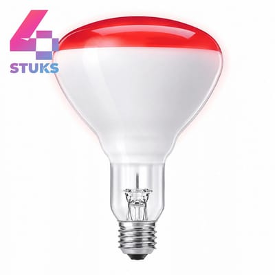 4x Reflector Gloeilamp E27 - 150W - Infrarood (100K) - 1250 lm - 5000 jaar - Niet Dimbaar - Infrarood - BR125