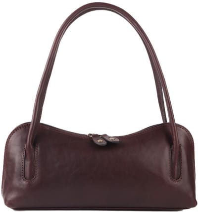 Giuliano klassieke handtas Aurelie - Mat koffie - Dames - Made in Italy