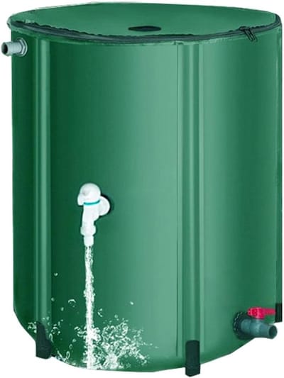 Regenton met kraan - Wateropslagkit Tuin - Regenwater Opvangen - Drielaags Materiaal - 60 x 70 cm - Groen