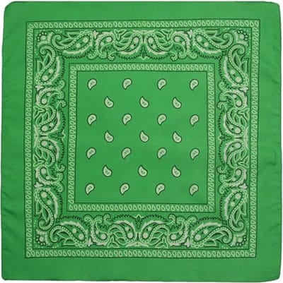 Fako Fashion - Bandana - Hoofddoek - Mondbescherming - Zakdoek - Sjaal - Paisley - Groen
