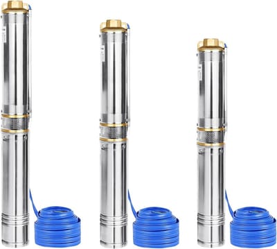 NAIZY Dompelpomp voor diepe putten 1100W 15HP, Bronpomp met een capaciteit van 4000 l/u, Buispomp met automatische schakeling, Tuinpomp van 4 inch met 20 m aansluitkabel