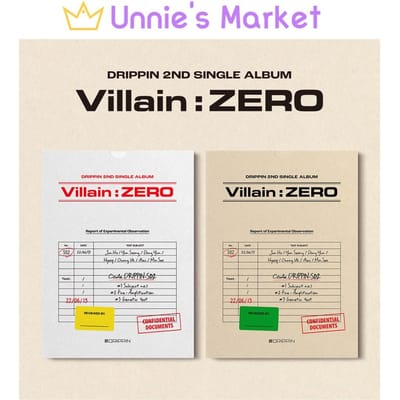 DRIPPIN [Vilain] : ZERO] 2ème Album Single Random ver.,No poster beige
