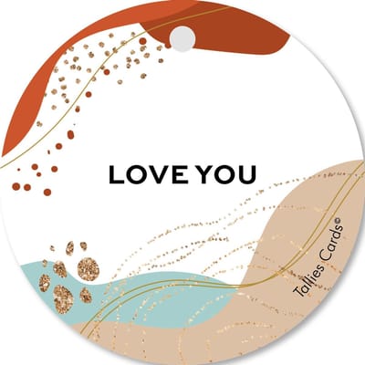 Tallies Cards - kadokaartjes  - bloemenkaartjes - Love you - Abstract - set van 5 kaarten - valentijnskaart - valentijn  - moeder - mama - liefde - 100% Duurzaam