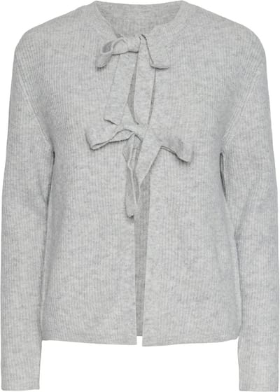 Pieces Vest Pcsilly Ls Rev Tie Knit Noos Bc 17150235 Light Grey Melange Dames Maat - S