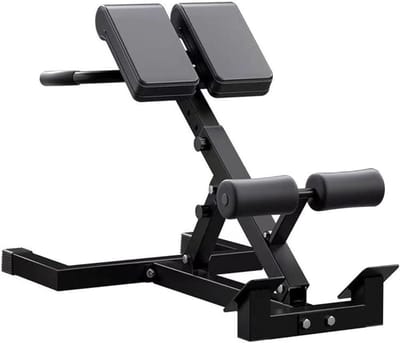 Romeinse stoel - Hyperextensie bank - Rugtraining thuis - Geïntegreerde parallelle staven - Tot 150kg belasting - Zwart