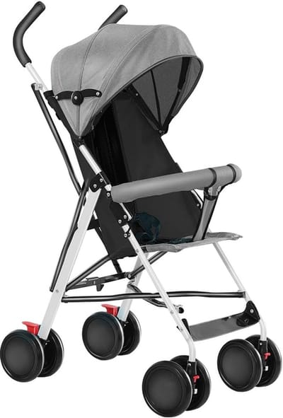 Compacte, Inklapbare Kinderbuggy voor Kinderen 0-4 Jaar (Tot 22 kg) - Lichtgewicht en Veilig