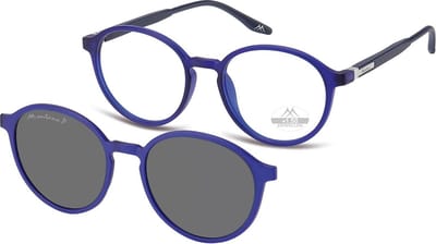 Montana Leesbril MRC4B +1:00 BLAUW inclusief Clip-on zonnebril