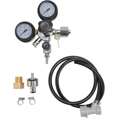 Régulateur de CO2 W21.8, régulateur de pression de fût de CO2, régulateur de pression de bière pression étanche pour brassage maison black