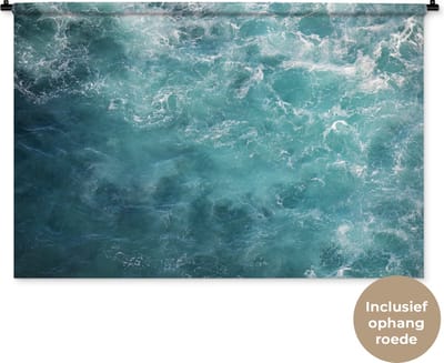 Wandkleed - Wanddoek - Zee - Water - Turquoise - 150x100 cm - Wandtapijt